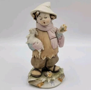 Estatuilla de porcelana pintada a mano vintage de Capodimonte Italia estatua antigua *DAÑOS  - Imagen 1 de 12
