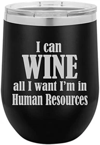 12 Oz Double Wall Vacuum Insulated Stainless Steel Stemless Wine Tumbler Glass C - Picture 1 of 1