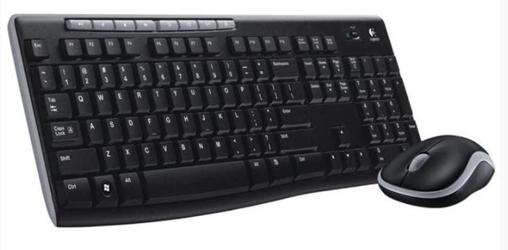 Logitech MK270 Wireless Mouse Keyboard Combo UK Black 8 Multimedia Keys QWERTY - Image 1 of 4