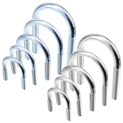 Rundstahlbügel Rohrbügel U-Bügel DIN / Art 3570 Rohrschellen Edelstahl verzinkt - Bild 1 von 4