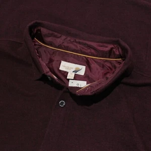 Fundamental Coast NWT Andy Casual Button Down Shirt Size XL in Oxblood Red - Picture 1 of 11