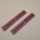 2x Metal LIMITED EDITION Red & Black Badge Sticker Trunk Fender Car Emblem Decal