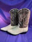 Bota Vaquera Men's Size 10.5 Cowboy Boots Imit Ostrich Cowhide El General