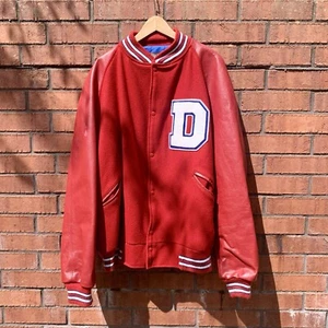 Butwin Varsity letterman Wool/leather Made In USA 3XL Red/white/blue “D” Jacket  - Picture 1 of 6