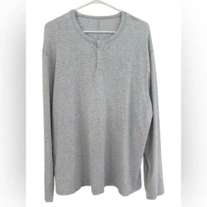 Lululemon Men's Light Gray 1/4 Button Henley Shirt Size Unknown See Measurements - Picture 1 of 6