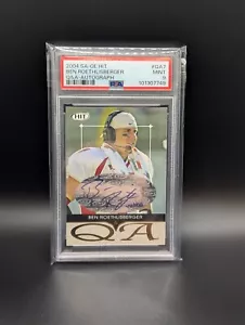 2004 Ben Roethlisberger Sage Hit Rookie Card Q&A Autograph SP #/100 PSA 9 - Picture 1 of 2