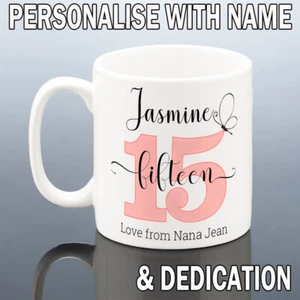 15o TAZA DE CUMPLEAÑOS Niñas 15 AÑOS Regalo de cumpleaños Su nieta Hija Sobrina - Imagen 1 de 1
