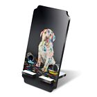 1x 5mm MDF Phone Stand Naughty Labrador Puppy Dog #15603