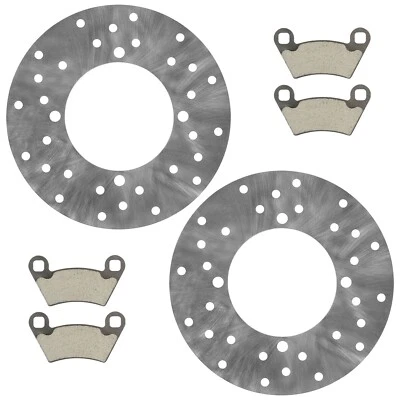 2 Rear Brake Disc Rotor w/ Pads for Polaris RZR 4 800 2010 2011 2012 2013 2014 - Image 1 of 4
