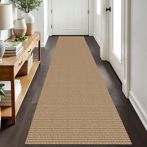 EARTHALL Woven Runner Rug 2x8 Ft Washable Runners for Hallways Cotton Non Slip R - Picture 1 of 8