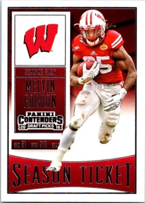 2016 Panini Contenders Draft Picks Melvin Gordon Wisconsin Badgers #75 - Image 1 of 2
