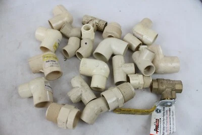 NOS Plumbing Fitting Lot Elbows Threaded T Proline 3/8" Ball Valve Nibco 1/2" - Image 1 of 4