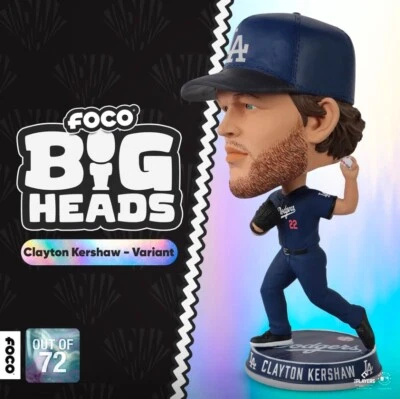 Clayton Kershaw Los Angeles Dodgers City Connect Variante Bighead Bobblehead #/72 Foto 1 de 3