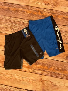 NWT Champion black & blue athletic shorts bundle of 2 Size 10/12 - Picture 1 of 6