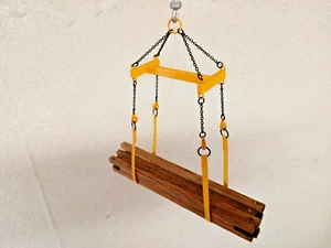 3D Print Crane I-Beam Lifting Frame w/Nylon Lift Straps In Liebherr Yellow 1/87 - Picture 1 of 3