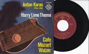 Anton Karas -Harry Lime Thema / Cafe Mozart Walzer- 7" 45 OST Soundtrack - Bild 1 von 1