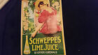rare vintage schweppes advertising lime juice and other cordials  poster 