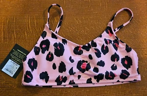 NEW Girls Swim Bikini Top Pink Cheetah Large 10/12 Art Class - Picture 1 of 5