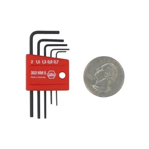 Wiha 35392 5-piece Micro Metric Short Arm Hex Key Set in Mini Molded Holder - Picture 1 of 1