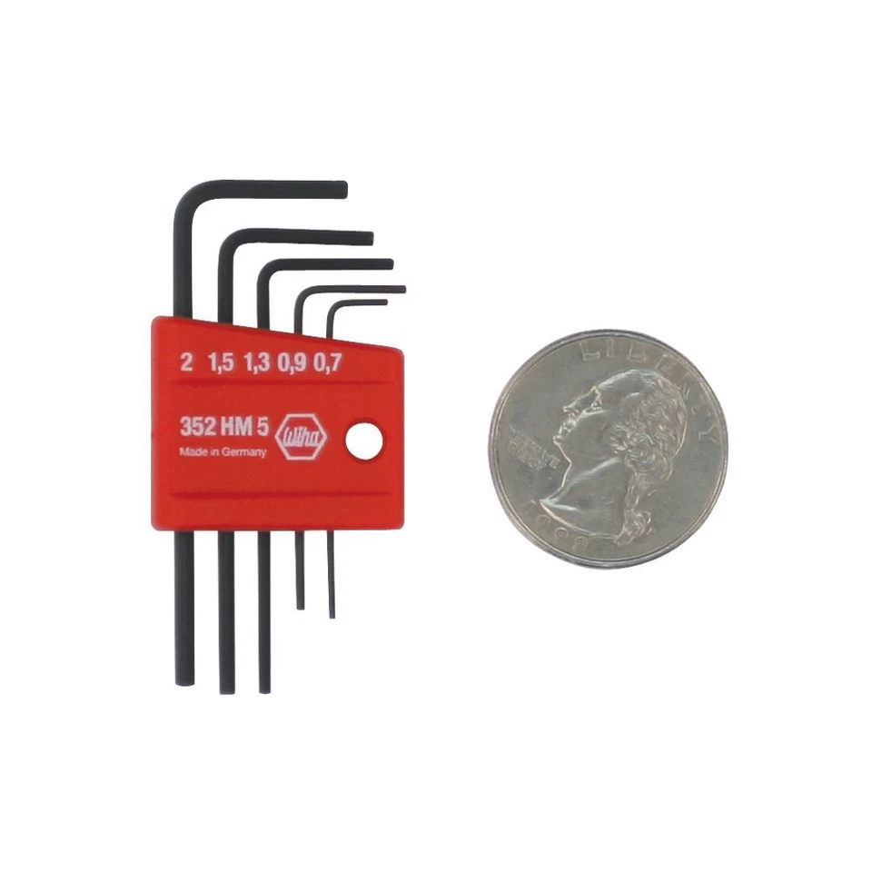 Wiha 35392 5-piece Micro Metric Short Arm Hex Key Set in Mini Molded Holder - Image 1 of 1