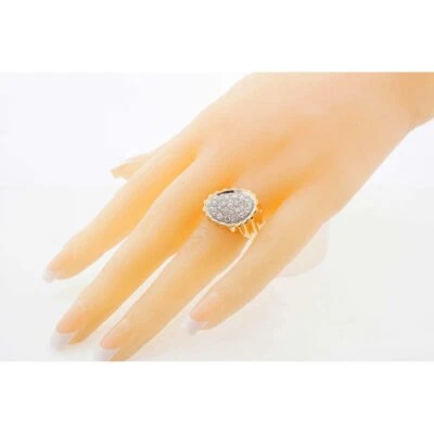  Anillo Art Deco Diamantes Oro Amarillo 14k 0.90ct Descuento Joyería Fina Foto 1 de 4