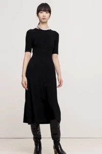 BANANA REPUBLIC New 2024 Milano Sweater Midi Dress Black Sz Small NWT #535655 - Picture 1 of 4