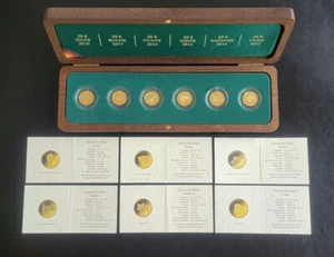 6 x 20 € Gold Deutscher Wald 2010 - 2015, 1/8 OZ inkl. Zertifikaten und Holzetui - Bild 1 von 6