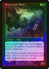 Razortooth Rats FOIL 7th Edition HEAVILY PLD Black Common MAGIC CARD ABUGames