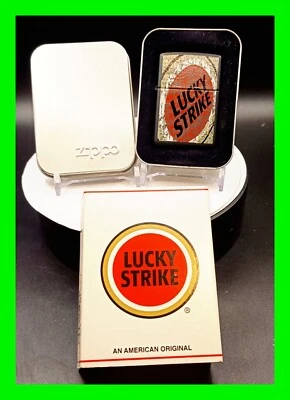 Zippo 1998 Lucky Strike w/ Box Vintage Oil | Grelly UK