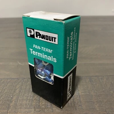 100 PACK - PANDUIT PN14-8F-C Nylon Insulated Stud 8 | Fork Terminal 18-14 Awg - Image 1 of 4