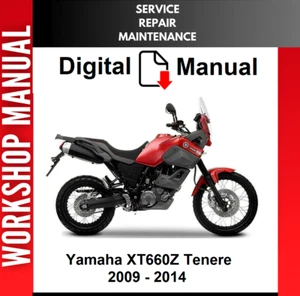 YAMAHA XT660Z TENERE 2009 2010 2011 2012 2013 2014 MANUAL DE TALLER DE REPARACIÓN DE SERVICIO - Imagen 1 de 1