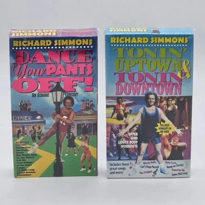 SEALED Richard Simmons Dance Your Pants Off VHS Tonin Uptown Downtown Fitness - Image 1 of 4