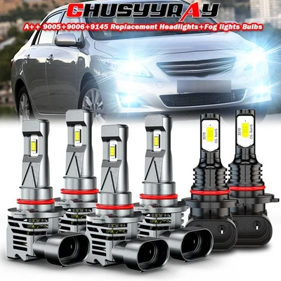 For Isuzu i-290 i-370 2007-2008 9005 9006 9145 LED Headlight Fog Kit Combo Bulbs - Image 1 of 4