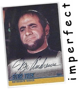 Star Trek TOS Original Season 2 - A36 Tige Andrews Kras Autograph Card IMPERFECT - Picture 1 of 10