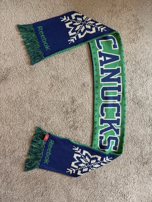 Vancouver Canucks Reebok Scarf - Blue And Green - 66 Inch NHL - Image 1 of 3
