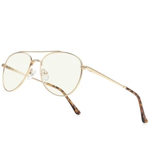 Aviator Reading Glasses for men and Women Blue Light Blocking Lens Spring Temple - Picture 1 of 7