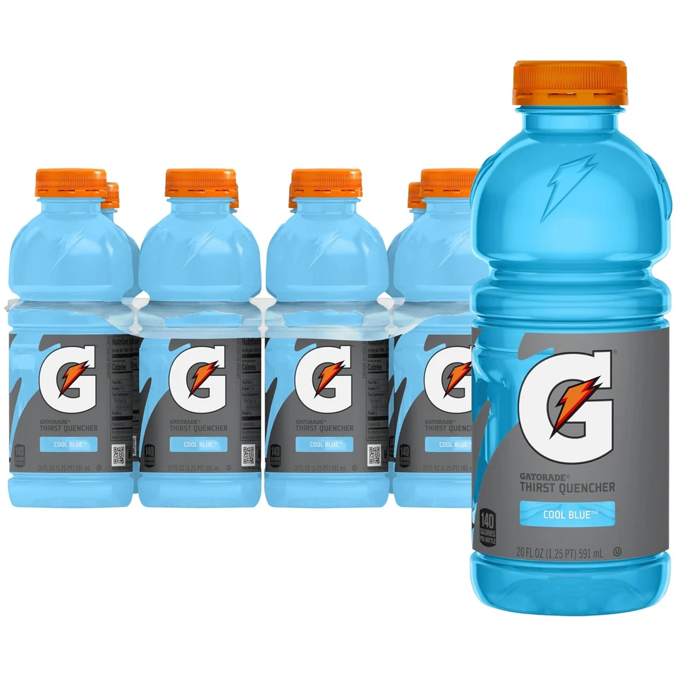 Gatorade Sports Drink Cool Blue 20 Oz 8 Ct