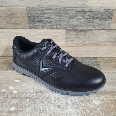 Callaway Balboa Mens Golf Shoes Sz 11 D Athletic Black Leather Spikeless Cleats - Image 1 of 4