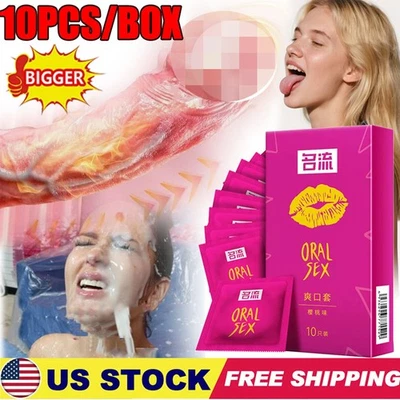 Preservativos para sexo oral sabor cereja látex manga boquete 10~50 peças - Imagem 1 de 4