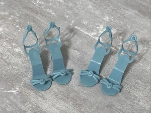 2 Paar Vintage 1,75 Zoll blaue Puppenschuhe Absätze für Miss Revlon Cissy Modepaket - Bild 1 von 6