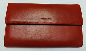 EMPORIO VALENTINI TRIFOLD LEATHER WALLET/MADE IN ITALY - Picture 1 of 10