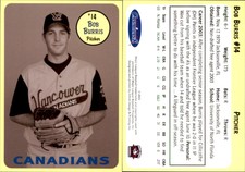 Bob Burris 2003 Vancouver Canadians #NNO Card *AutographDen*