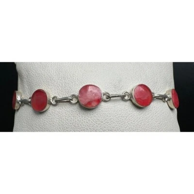 Pulsera Sky Vintage Plata de Ley 900 Y Calcita Naranja Foto 1 de 4