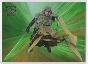 Star Wars Galaxy 5 #49 Luke on Speeder Lightsaber Endor Chase Trading Card - Bild 1 von 2