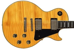 Guitar Skin Axe Wrap Re-skin Bass Reface DIY Standard Maple Honey Flame Top 171 - Picture 1 of 12