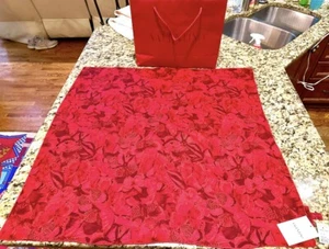 NWT 2020 Valentino Logo Butterfly Red 35” Scarf Cape Heart Top Gift Bag S M L - Picture 1 of 15