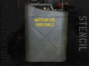 POCHOIR STENCIL MARQUAGE JERRYCAN JERRICAN HUILE 11 jeep willys dodge us ww2 - Imagen 1 de 1