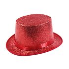 Unisex Cowboy Stage Top Hat Shiny Cap Props Halloween Carnivals Magician Party