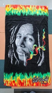 BOB MARLEY Vintage Beach Towel Reggae Jamaican Reggae 33”X 60” X0b - Picture 1 of 7
