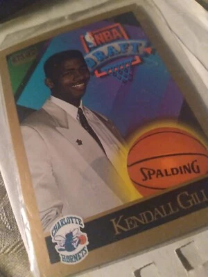 1990-91 SkyBox #356 Kendall Gill RC Charlotte Hornets - Image 1 of 4